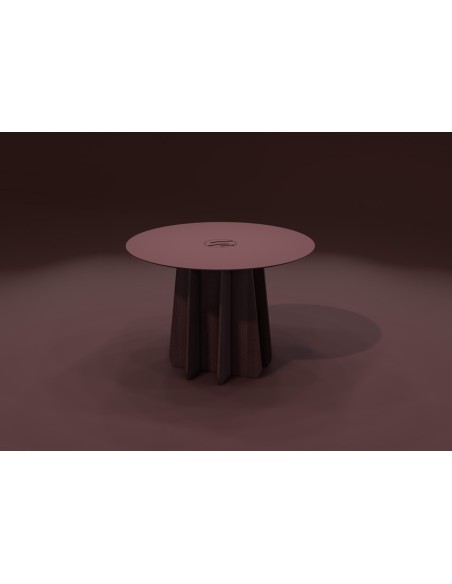 Mesa FUNGHI TONDO 240x120 cm de Comedor, Linóleo Burdeos - Lundbergs Möbler