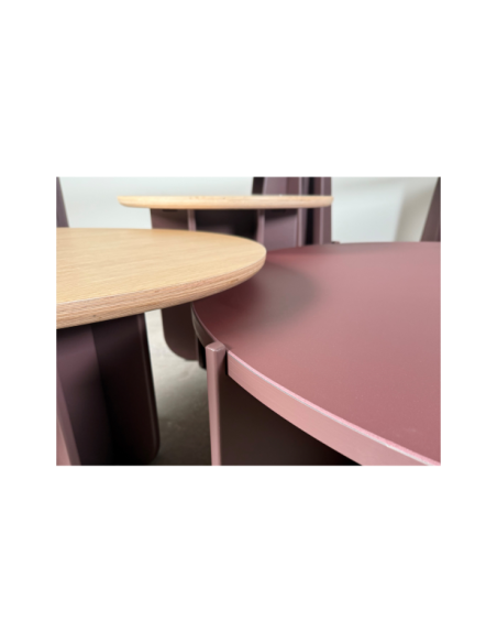 Mesa de Centro FUNGHI PICCOLO Ø80 cm, Linóleo Burdeos - Lundbergs Möbler