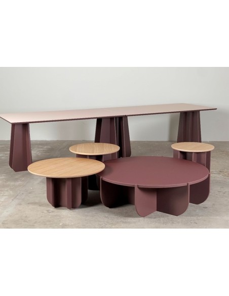 Mesa de Centro FUNGHI PICCOLO Ø80 cm, Linóleo Burdeos - Lundbergs Möbler