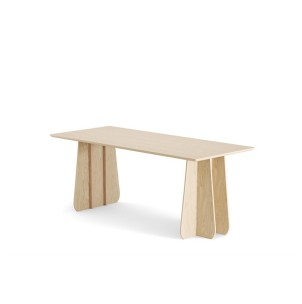 Mesa FUNGHI LARGO 160x90 cm de Comedor, Linóleo Burdeos -...