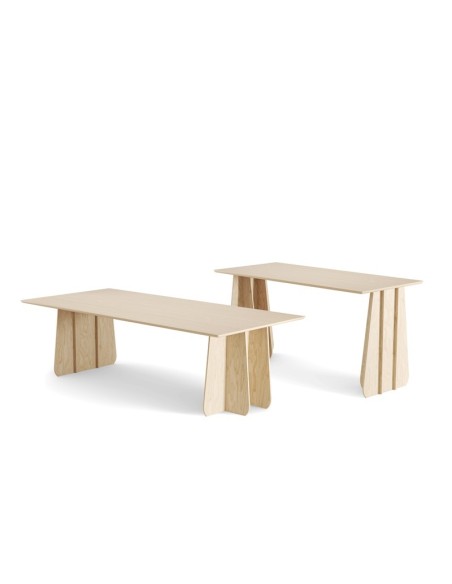 Mesa FUNGHI LARGO 180x90 cm de Comedor, Linóleo Burdeos - Lundbergs Möbler