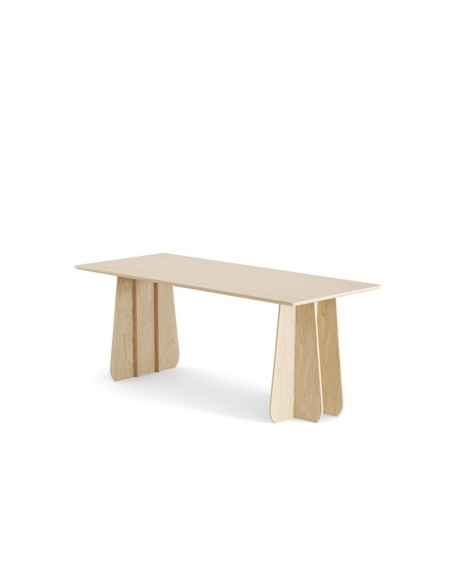 Mesa FUNGHI LARGO 200x105 cm de Comedor, Linóleo Burdeos - Lundbergs Möbler