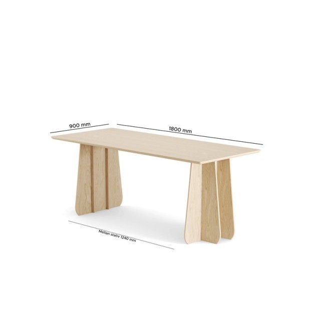 Mesa FUNGHI LARGO 200x105 cm de...