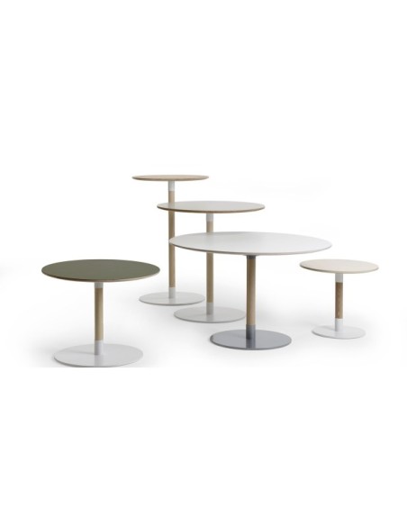 Mesa JOHN 90x90 cm de Comedor, Laminado HP / Fresno / Blanco - Lundbergs Möbler