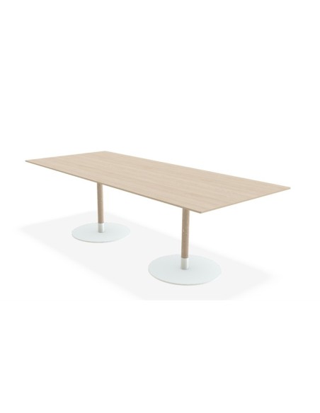 Mesa JOHN 180x90 cm de Comedor, Laminado HP / Fresno / Blanco - Lundbergs Möbler