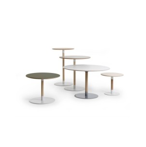 Mesa JOHN Ø70 cm de Comedor, Laminado HP / Fresno /... 2