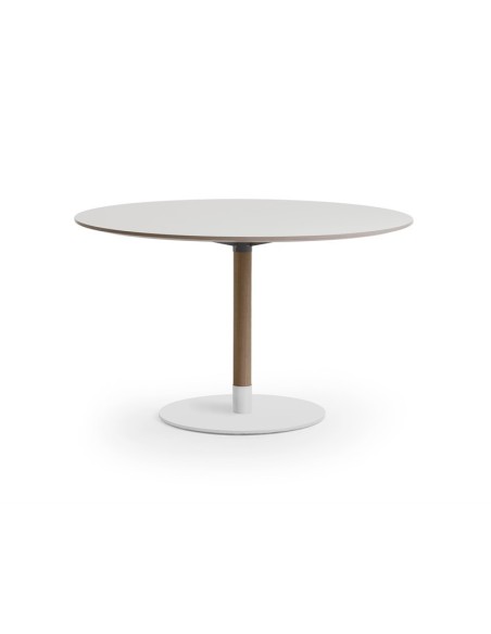 Mesa JOHN Ø120 cm de Comedor, Laminado HP / Fresno / Blanco - Lundbergs Möbler
