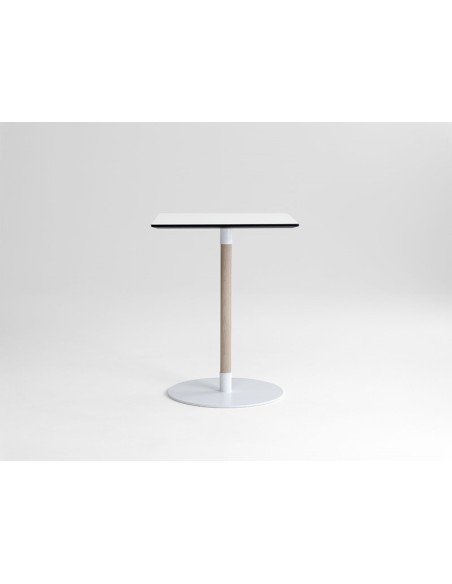 Mesa Alta JOHN HIGH 80x80 cm de Comedor, Laminado HP / Fresno / Blanco - Lundbergs Möbler