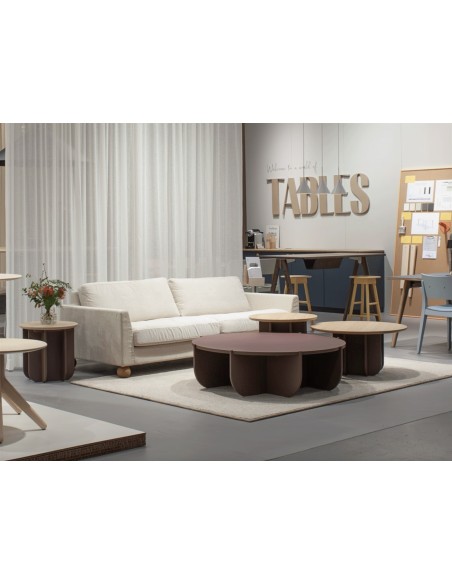 Mesa de Centro FUNGHI PICCOLO Ø80 cm, Linóleo Burdeos - Lundbergs Möbler