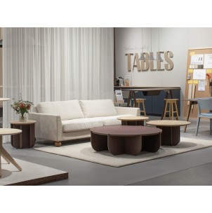 Mesa de Centro FUNGHI PICCOLO Ø50 cm, Linóleo Burdeos -... 2