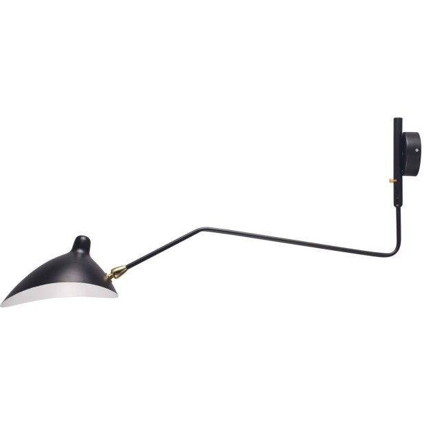 Lámpara Molle 1 Brazo Negro Inspiración, Aplique de Pared