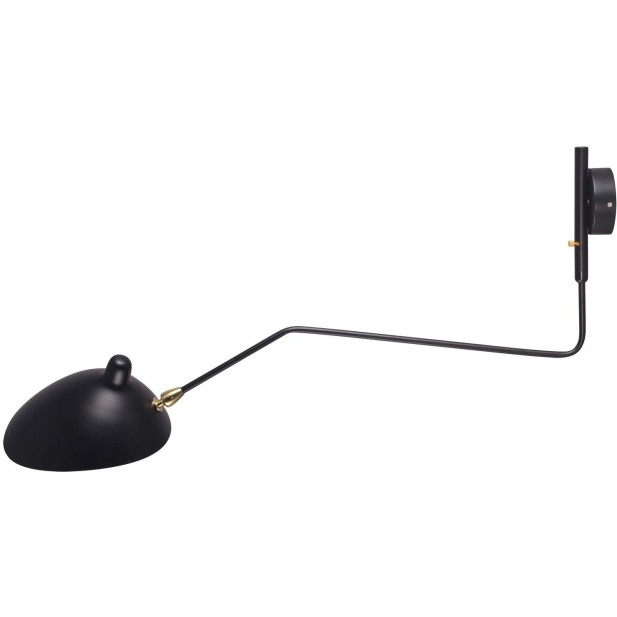 Lámpara Molle 1 Brazo Negro Inspiración, Aplique de Pared