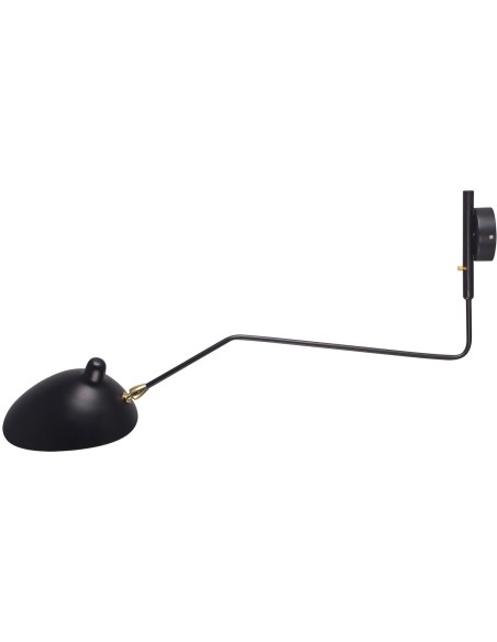 Lámpara Molle 1 Brazo Negro Inspiración, Aplique de Pared