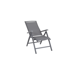 Silla Exterior Plegable ANDY, Aluminio / Textilene / Gris... 2