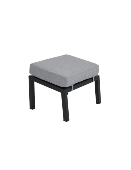 Reposapiés Exterior BELFORT, Aluminio / Olefina / Negro / Gris Perla - Brafab