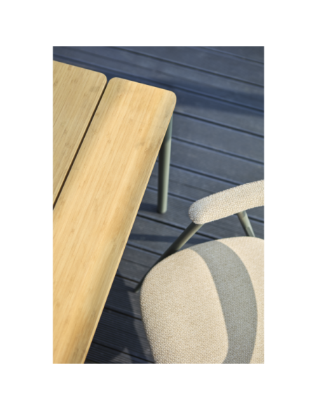 Silla con Brazos Exterior BOI, Aluminio / Olefina / Verde - Brafab