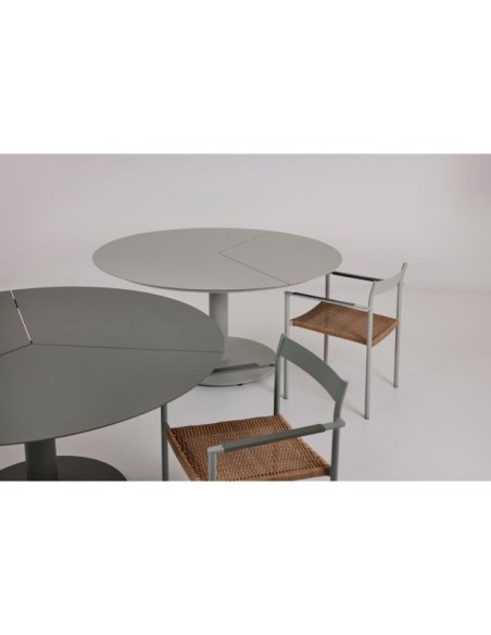 Silla de Comedor Exterior DK, Aluminio / Ratán sintético / Verde / Natural - Brafab