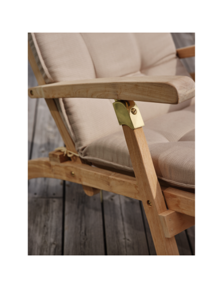 Tumbona Plegable Exterior JACKSON, Madera de Teca Natural - Brafab