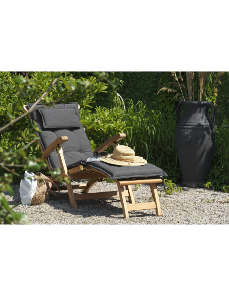 Tumbona Plegable Exterior JACKSON, Madera de Teca Natural - Brafab