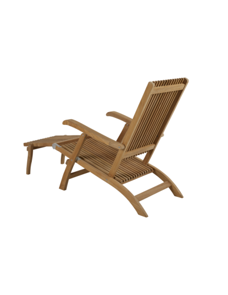 Tumbona Plegable Exterior JULITA, Madera de Teca Natural - Brafab