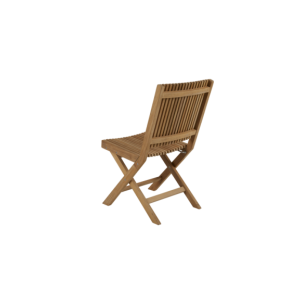 Silla de Comedor Plegable Exterior JULITA, Madera de Teca... 2