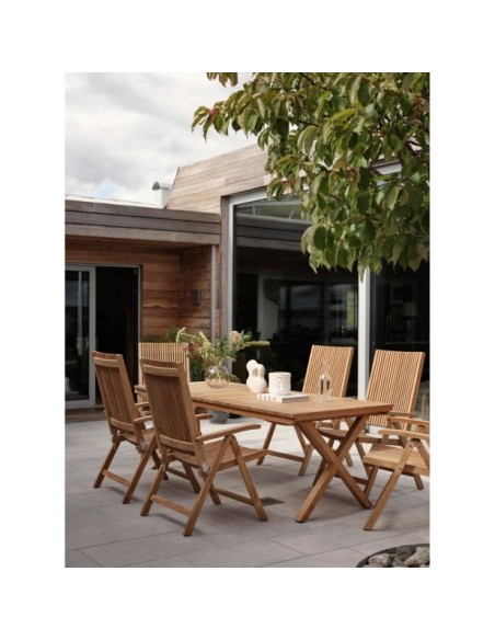 Silla Exterior Plegable JULITA, Madera de Teca Natural - Brafab
