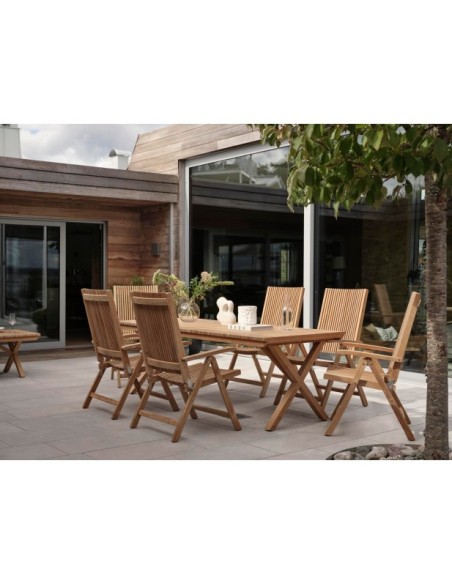 Silla Exterior Plegable JULITA, Madera de Teca Natural - Brafab