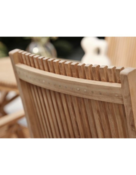 Silla Exterior Plegable JULITA, Madera de Teca Natural - Brafab