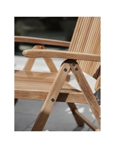 Silla Exterior Plegable JULITA, Madera de Teca Natural - Brafab