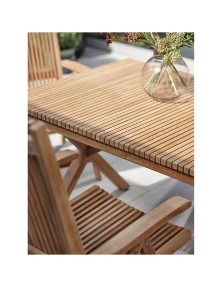 Silla Exterior Plegable JULITA, Madera de Teca Natural - Brafab