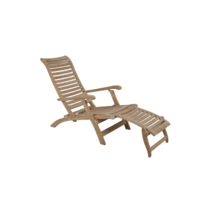 Tumbona Plegable Exterior KARLO, Madera de Teca Natural -...