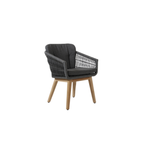 Sillón Exterior KENTON, Ratán sintético / Teca / Olefina...