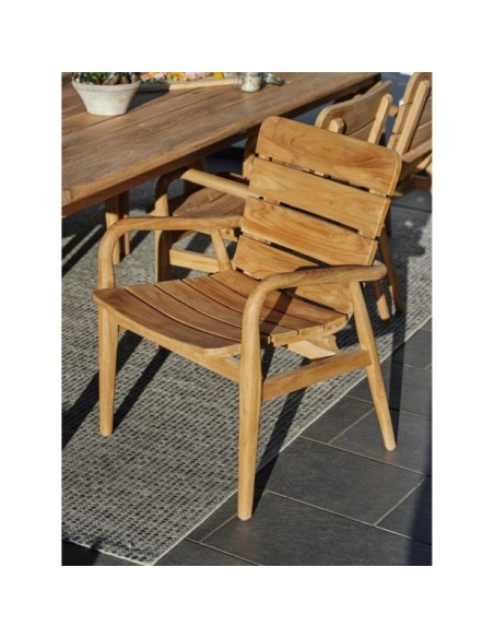 Sillón Exterior LILJA, Madera de Teca Natural - Brafab