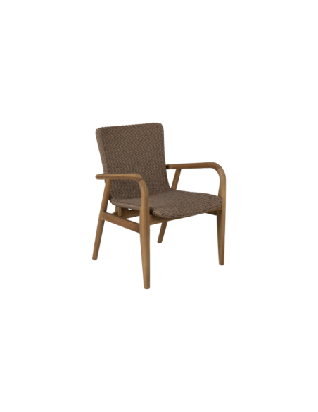 Sillón Exterior LILJA, Madera de Teca Natural / Beige - Brafab