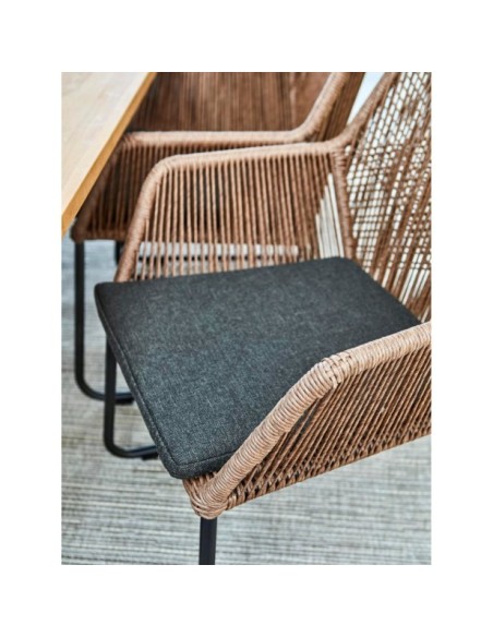 Sillón Exterior MIDWAY, Ratán sintético / Olefina / Natural / Negro - Brafab