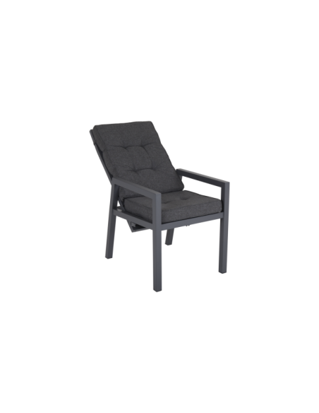 Silla Reclinable Exterior NEWFORT, Aluminio / Textilene / Gris Antracita - Brafab