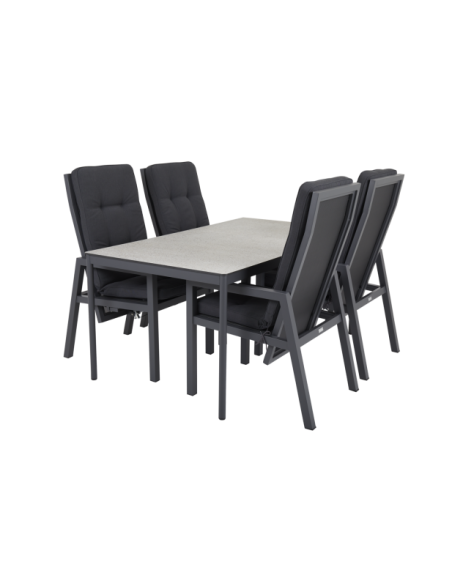 Silla Reclinable Exterior NEWFORT, Aluminio / Textilene / Gris Antracita - Brafab