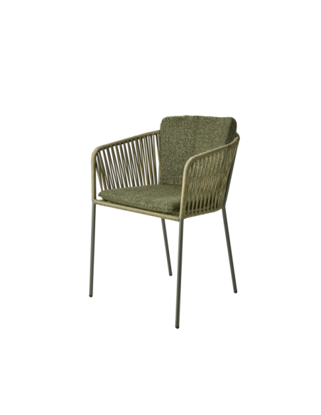 Sillón Exterior PIATTO, Acero / Olefina / Verde - Brafab