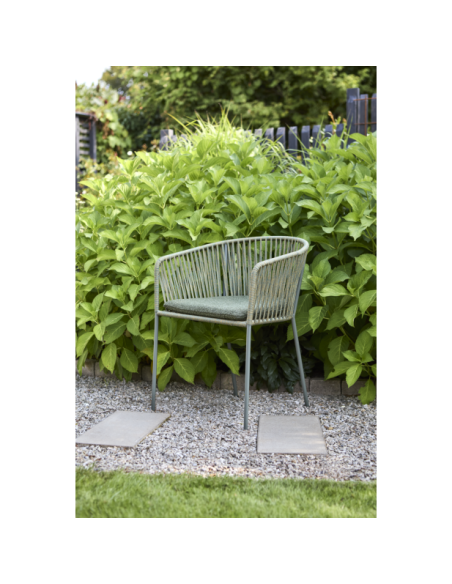 Sillón Exterior PIATTO, Acero / Olefina / Verde - Brafab