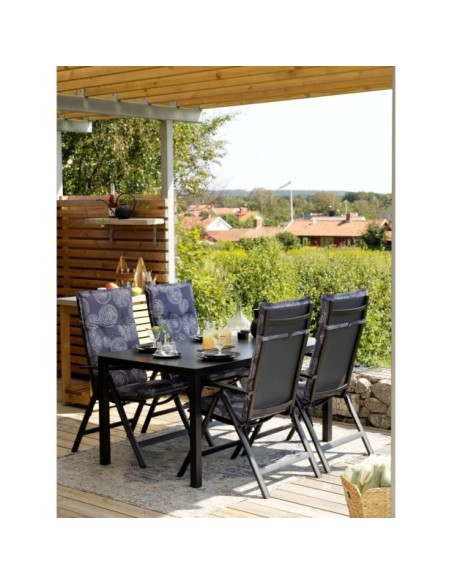 Silla Exterior Plegable RANA, Aluminio / Textilene / Negro - Brafab