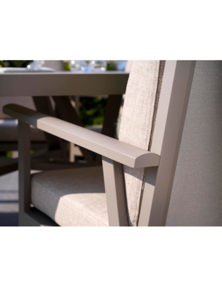 Sillón Exterior SAMVARO, Aluminio / Textilene / Caqui / Arena - Brafab