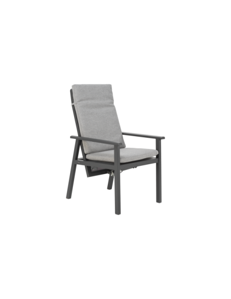 Silla Exterior Plegable SAMVARO, Aluminio / Olefina / Gris Antracita / Gris Perla - Brafab