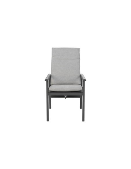 Silla Exterior Plegable SAMVARO, Aluminio / Olefina / Gris Antracita / Gris Perla - Brafab