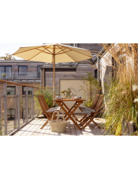 Silla de Comedor Plegable Exterior TURIN, Madera de Teca Natural - Brafab