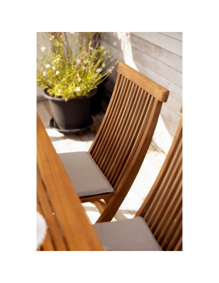 Silla de Comedor Plegable Exterior TURIN, Madera de Teca Natural - Brafab