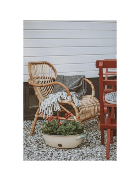 Sillón Exterior VALLDA, Ratán / Olefina / Natural - Brafab