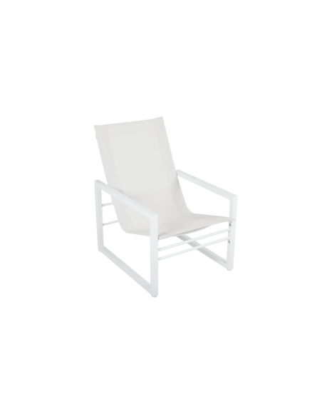 Silla Infantil Exterior VEVI, Aluminio / Textilene / Blanco Roto - Brafab