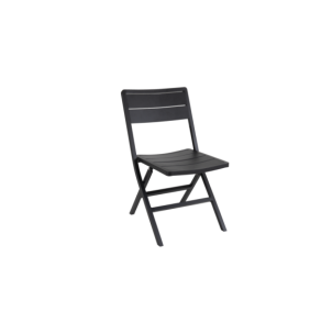 Silla de Comedor Plegable Exterior WILKIE, Aluminio Negro...
