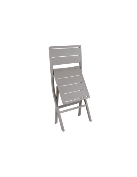 Silla de Comedor Plegable Exterior WILKIE, Aluminio Beige - Brafab