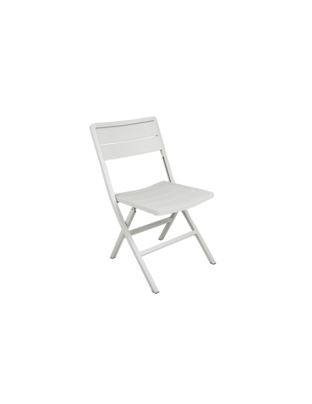 Silla de Comedor Plegable Exterior WILKIE, Aluminio Gris Claro - Brafab